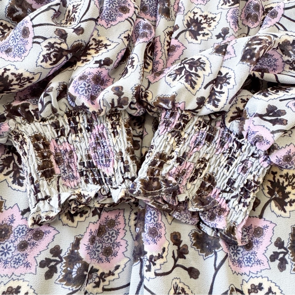 cinq a sept Drew Stephanie Floral Smocked Tiered Dress 6 - Picture 7 of 14